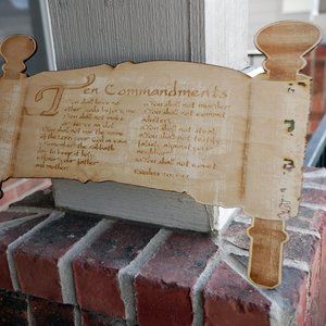Hebrew Israelites Wood Engraved 10 Commandments